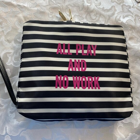 Kate Spade "ALL PLAY NO WORK" Foldable Tote Bag/Purse - Picture 8 of 11